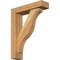 Ekena Millwork Funston Block Rough Sawn Bracket w/ Offset Brace, Western Red Cedar, 4"W x 14"D x 18"H BKT0402X14X18FST05RWR - alternate 1